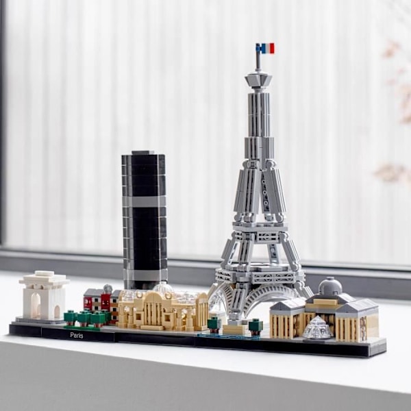 LEGO® 21044 Architecture Paris-modell att bygga med Eiffeltornet, Skyline Collection, heminredning, presentidé Röd