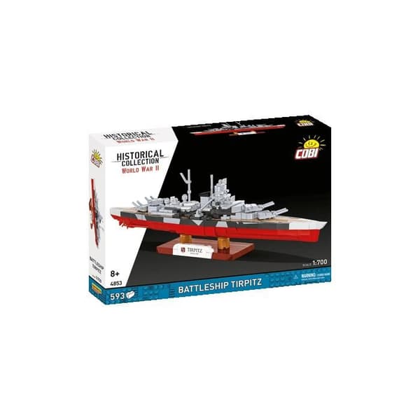 COBI 4853 - TAISTELULAIVA TIRPITZ - RAKENNUSPELI - PUNAINEN JA HARMAA