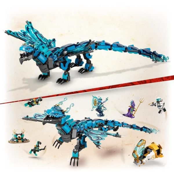 LEGO® 71754 NINJAGO® Vanddrage – Ninja-byggesæt til børn fra 9 år og opefter Blå