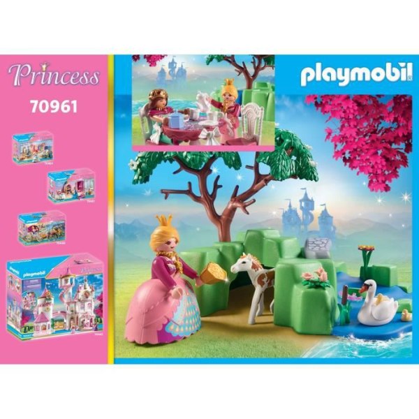 PLAYMOBIL - 70961 - Prinsesser - Royal Picnic - 74 dele - Vandfald og tilbehør Flerfärgad