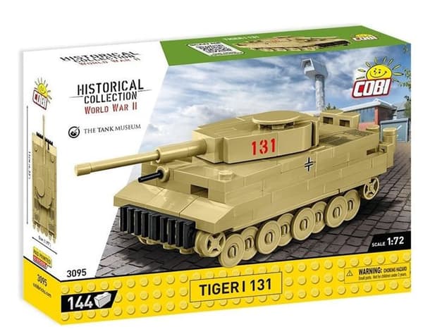 Maquette - COBI - TIGER I 131 - 500 bitar - Plast - Självmontering Grågrön