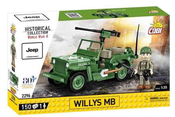 Modell - COBI - Willys MB - 300 delar - Plast - Att montera själv Grön