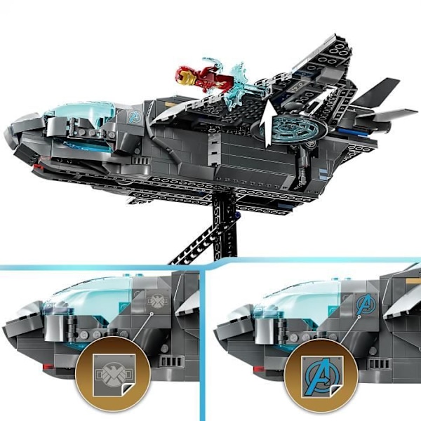 LEGO® Marvel 76248 Avengers Quinjet, Rumskibslegetøj med minifigurer, Infinity hvid