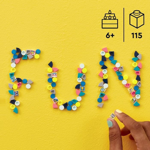 LEGO® 41958 DOTS DOTS -koristelaatat – sarja 7, laukku, rajattomasti rannekoruyhdistelmiä, huone tai laukku, lahjaidea
