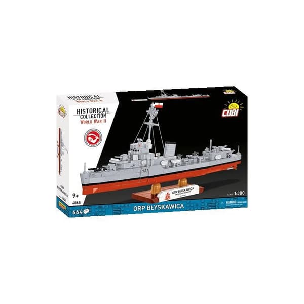 COBI 4865 - ORP BLYSKAWICA - RAKENNUSLEIKKI - HARMAA JA PUNAINEN LAIVA