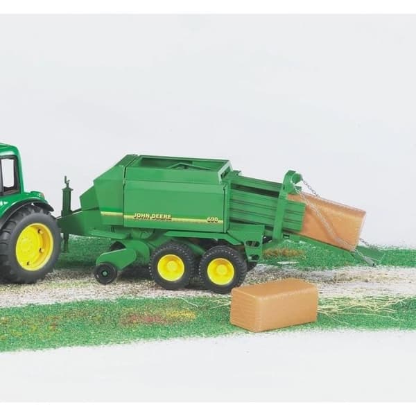 Miniature ballepresser - BRUDER - John Deere model - 39 cm - Tilbehør til PRO-serien - Åbner for at se mekanismen Grön