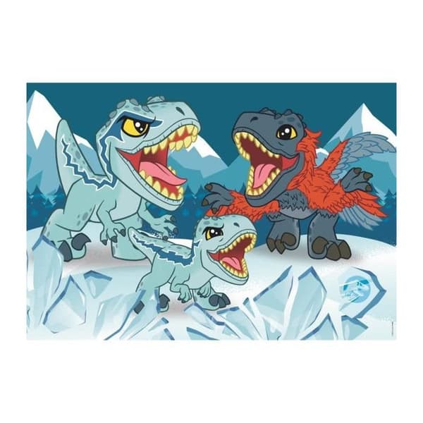 Clementoni puslespil super farver jurassic world, 2x20st.