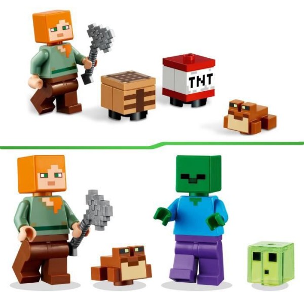 LEGO Minecraft 21240 Swamp Adventures Byggleksak med zombieminifigur