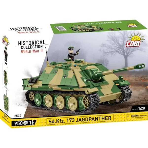 Modell - COBI - 2574 - SD.KFZ. 173 JAGPANTHER - Plast - Vit - För barn från 8 år
