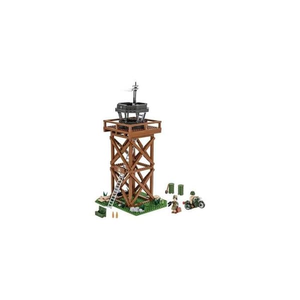 Byggsats - COBI - U.S. Kontrolltorn - Brun - 664 bitar - 2 figurer brun