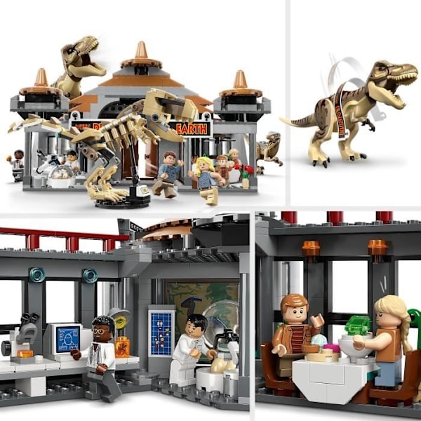 LEGO® Jurassic Park 76961 -vierailukeskus: T. Rex ja Velociraptor Attack, lelu Flerfärgad
