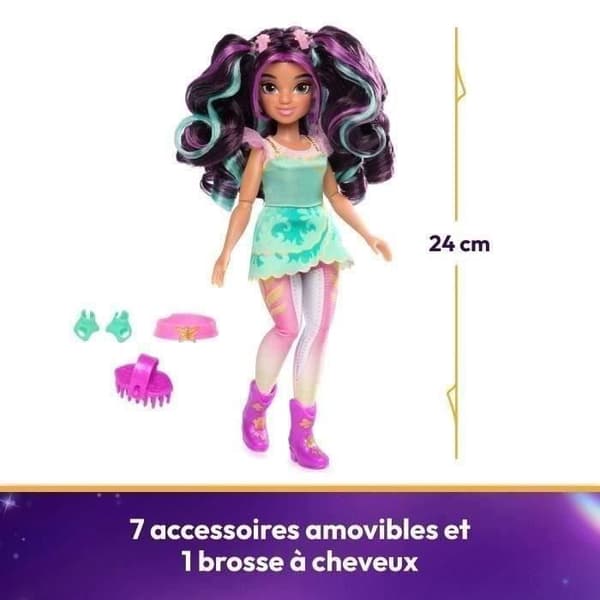 SPIN MASTER DOLL 24 CM AVA Unicorn Academy Rosa, turkos