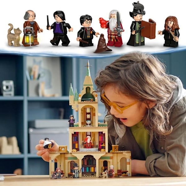 LEGO 76402 Harry Potter Hogwarts: Dumbledores kontor, slottsleksak, sorteringshatt och Gryffindorsvärd, barn 8 år Flerfärgad