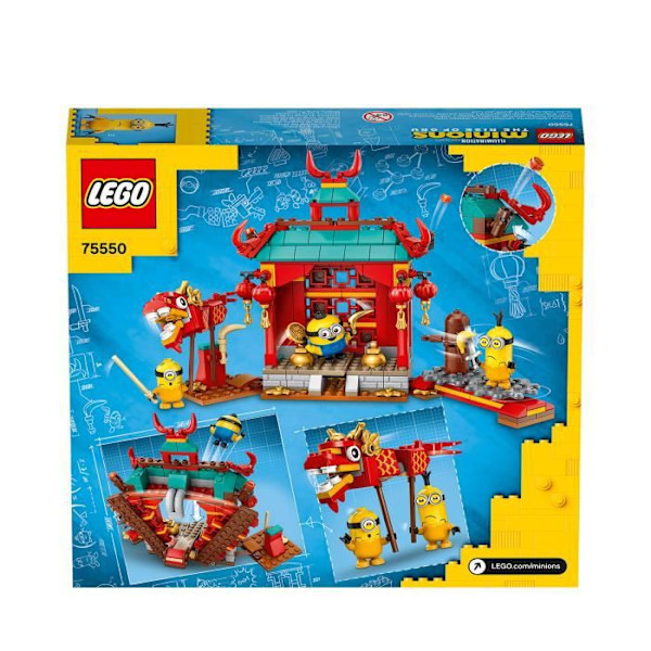 LEGO® 75550 Minions Minions Kung Fu Battle Toy med Minions Kevin, Stuart og Otto minifigurer Rött och gult