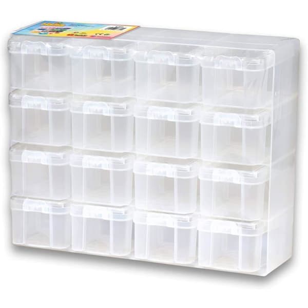 Perleæske - HAMA - 6760 - 16 rum - 4 niveauer - 22 x 28 x 8,5 cm mångfärgad
