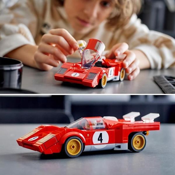 LEGO® 76906 Speed Champions 1970 Ferrari 512 M racerbilsmodell, byggleksak för barn Flerfärgad
