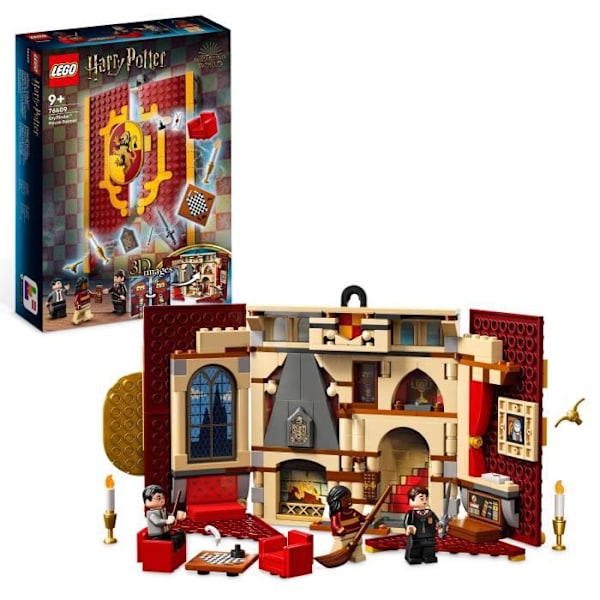 LEGO® Harry Potter 76409 Gryffindor husvapen, leksak med 3 minifigurer, Hogwarts slott Vit