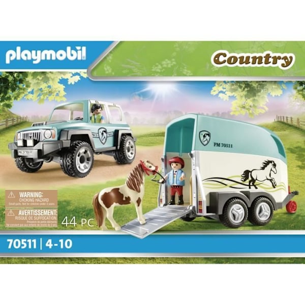 PLAYMOBIL - 70511 - Poniauto ja pakettiauto - Maa - Monivärinen - 44 kpl Flerfarvet