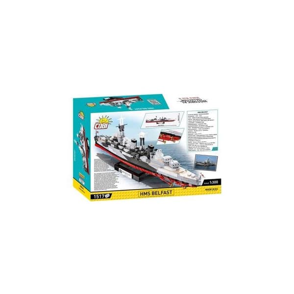 Modelsæt - COBI - 4844 - HMS BELFAST - Plast - 1 stk - Til at samle selv Gråblå