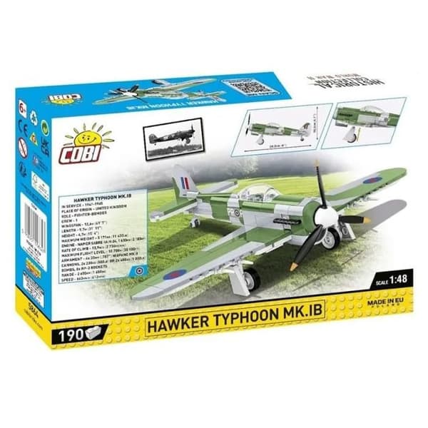 Modellbygge - COBI - HAWKER TYPHOON MK. IB - 190 delar - Att montera själv - Grå