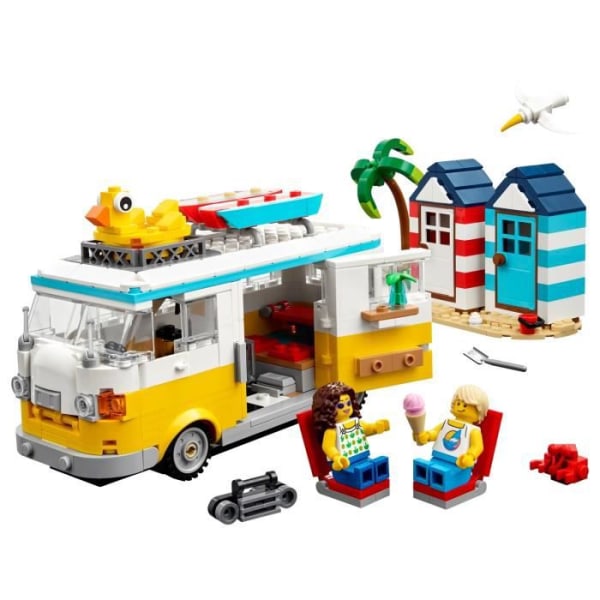 Lego - Creator 3 i 1 husbil på stranden - 31138 - Blandat - 556 bitar