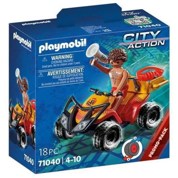PLAYMOBIL - City Action 71040 Sjöräddare och fyrhjuling - Vit - Barn - Blandat - Från 4 år