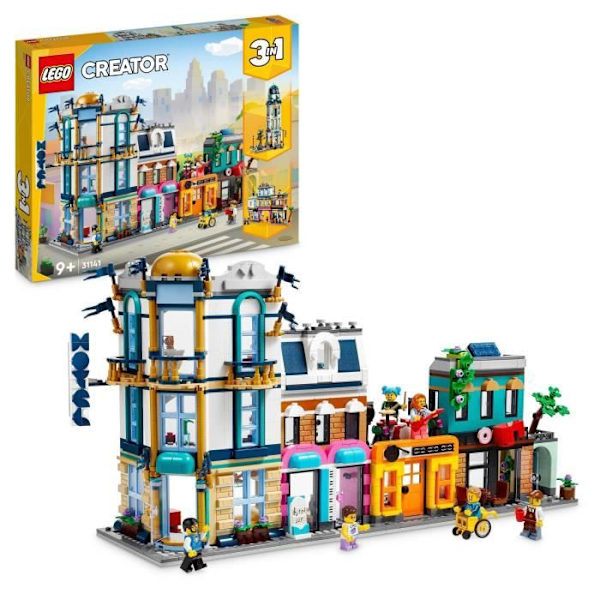 LEGO® Creator 31141 The High Street, Rakennuslelu pilvenpiirtäjän ja Market Streetin kanssa, lahjaidea Flerfärgad