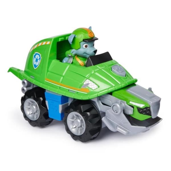 SPIN MASTER VEHICLE + ROCKY FIGURINE JUNGLE PUPS Paw Patrol Grøn og grå
