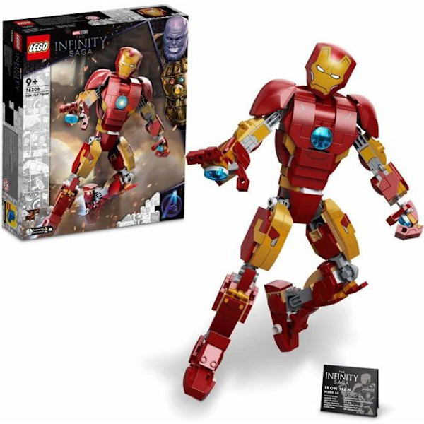 LEGO 76206 Marvel Iron Man nivelpanssari, Avengers-lelu, Iron Man -hahmo, Age of Ultron -elokuva, Infinity, lapset 9 vuotta Flerfärgad