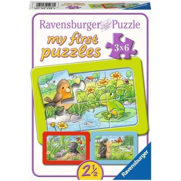 Ravensburger lasten palapeli - Ensimmäiset palapelini - Eläimet - 18 osaa Multifarvet