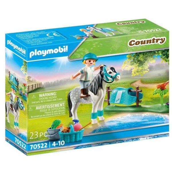 PLAYMOBIL - 70522 - Ryttare med grå ponny - Plast - 23 delar - Playmobil Country