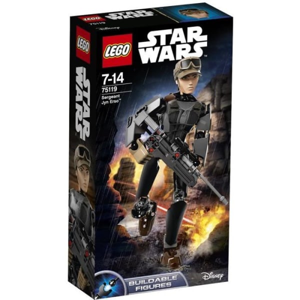 LEGO® Star Wars™ Rogue One Sergeant Jyn Erso - Poserbar actionfigur med fjäderbelastad shooter - 104 delar