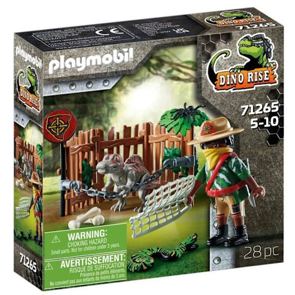 PLAYMOBIL - 71265 - Dino Rise - Baby spinosaurus ja taistelija Flerfärgad