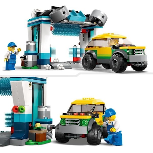 LEGO® City 60362 biltvätt, leksak för barn från 6 år och uppåt, med bil och minifigurer Flerfärgad