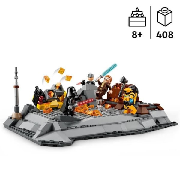 LEGO® 75336 Star Wars Obi-Wan Kenobi vs. Darth Vader, minihahmot, valomiekat ja sädepistooli, 8-vuotiaat ja sitä vanhemmat Flerfärgad