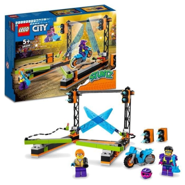 LEGO® 60340 City Stuntz Stuntutmaningen: Bladen, Dirt Bike Toy med Stunt Rider för pojkar och flickor från 5 år och uppåt