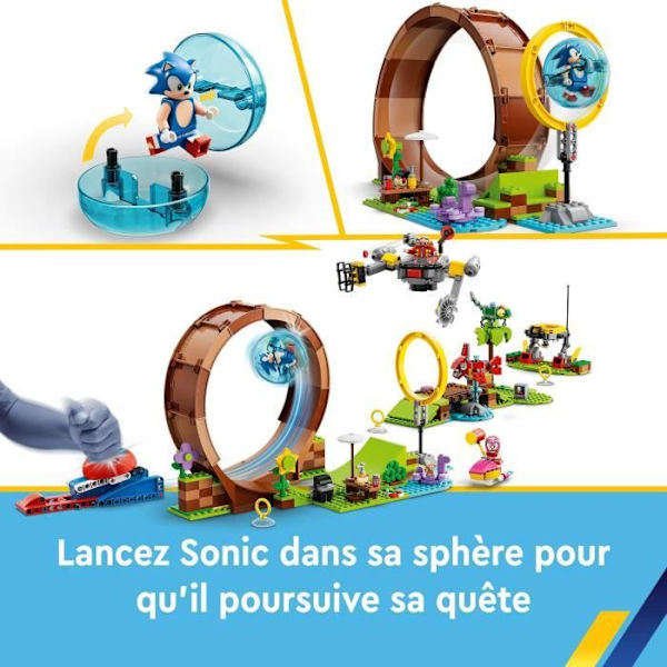 LEGO® Sonic the Hedgehog 76994 Sonic and the Green Hill Zone Looping Challenge, børnelegetøj med 9 figurer Flerfärgad