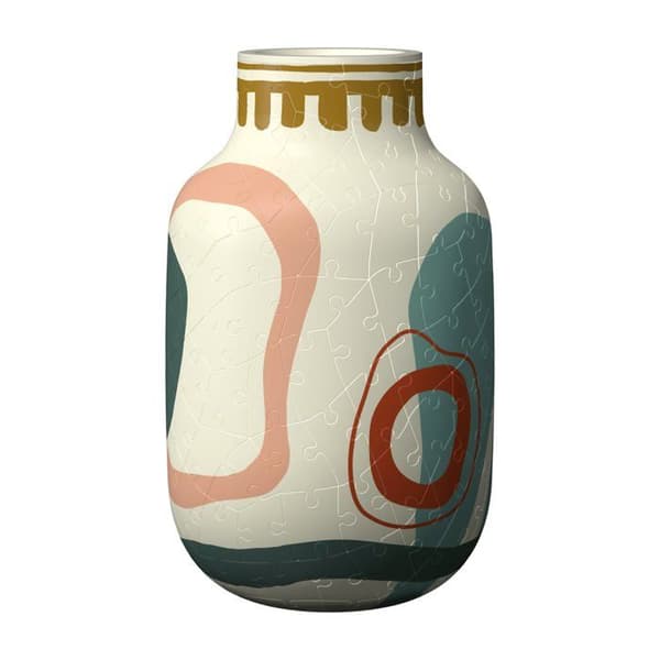 Vase puslespil 3D beige - Ravensburger - 162 dele - Indbygget vandbeholder - Abstrakt design - Plastmateriale beige
