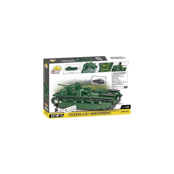 Modelsæt - COBI - 2990 - VICKERS A1E1 INDEPENDENT - Plast - Til at samle selv - Grøn