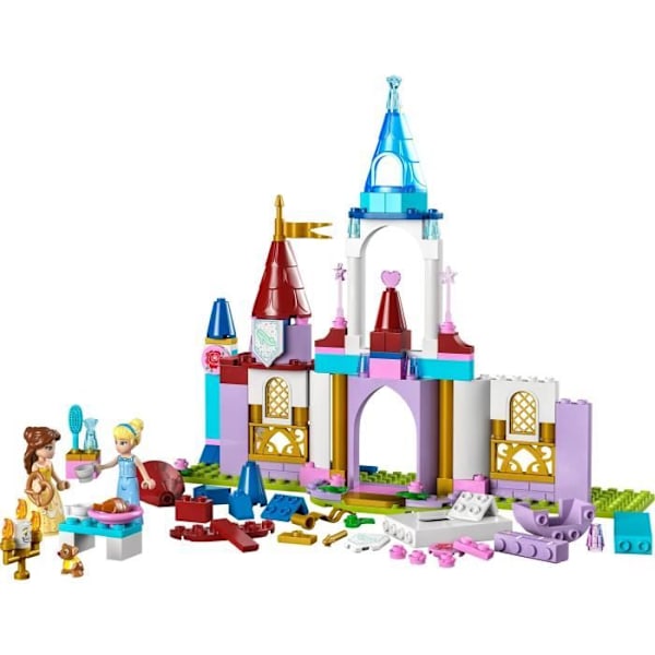 LEGO® Disney Princess 43219 kreativa slott, leksaksslott med Belle och Askungen minidockor Vit