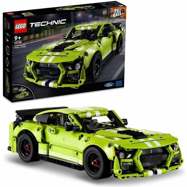 LEGO 42138 Technic Ford Mustang Shelby GT500, modell racerbil, byggbar leksak, för pojkar och flickor från 9 år och uppåt Flerfärgad