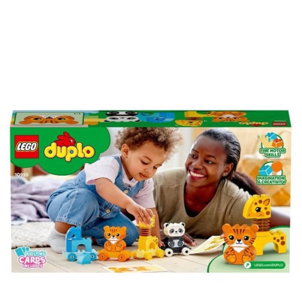 LEGO® 10955 DUPLO Mitt första djurtåg, småbarnsleksak, pedagogiskt spel för barn och spädbarn från 1 år och uppåt