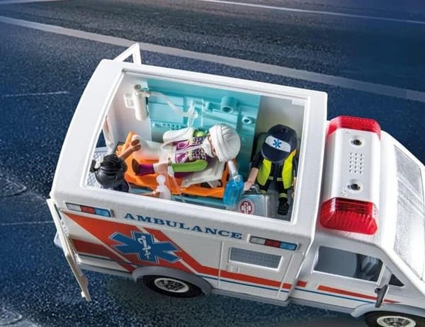 Playmobil CITY Action ambulanssi loukkaantuneilla
