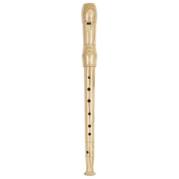 Træblokfløjte 32 cm - GOKI - Skole - 8 huller - Barok greb Beige