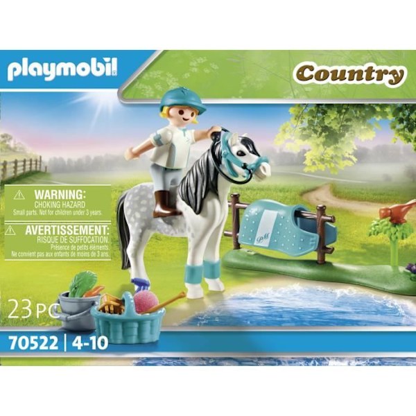 Landrytter med grå pony