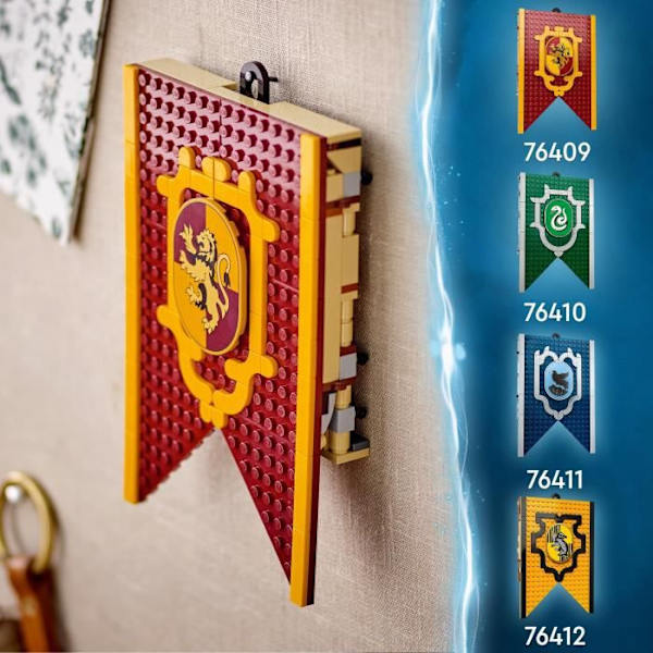 LEGO® Harry Potter 76409 Gryffindor husvapen, leksak med 3 minifigurer, Hogwarts slott Vit