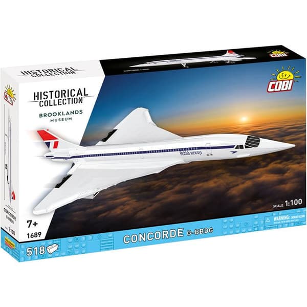 COBI 1689 - CONCORDE G-BBDG - RAKENNUSLEIKKI - VALKOINEN LENTOKONE