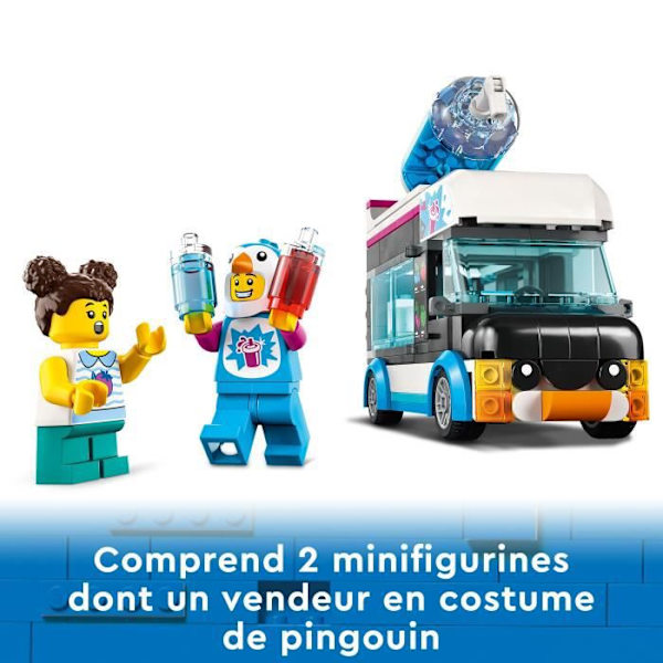 LEGO® City 60384 Penguin's Slush Truck, kuorma-autolelu 5-vuotiaille lapsille, minihahmoilla Flerfärgad