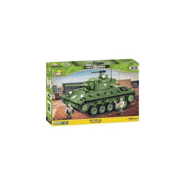 Byggespil - Cobi 2543 - M24 Chaffee Grön