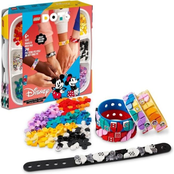 LEGO DOTS 41947 - Mickey and Friends Mega Armband Box - Skapande kit för smycken för barn